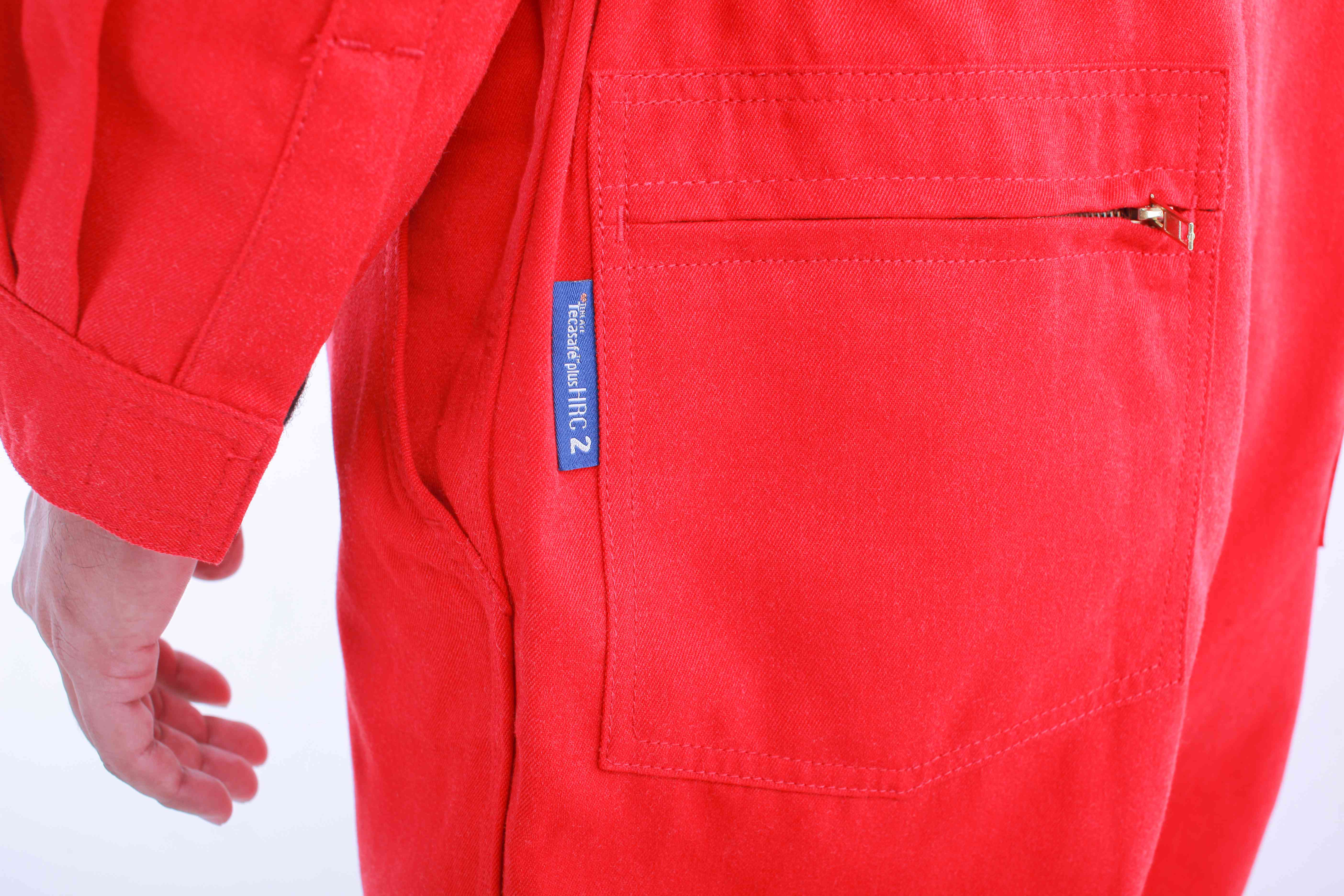 cuffs, back pocket tecasafe plus Shield Offshore Coverall / High Viz Shield International